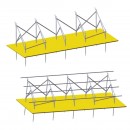 Sistem complet montare, structura pe sol pentru 22 panouri solare fotovoltaice unghi 35 grade Breckner Germany