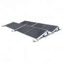Sistem montaj, structura prinderi 10 panouri solare Est-Vest din otel galvanizat cu profil triunghiular 1700mm