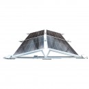Sistem montaj, structura prinderi 10 panouri solare Est-Vest din otel galvanizat cu profil triunghiular 1700mm