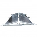 Sistem montaj, structura prinderi 10 panouri solare Est-Vest din otel galvanizat cu profil triunghiular 1700mm