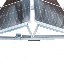 Sistem montaj, structura prinderi 10 panouri solare Est-Vest din otel galvanizat cu profil triunghiular 1700mm
