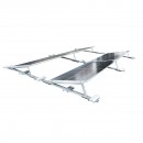 Sistem montaj, structura prinderi 10 panouri solare Est-Vest din otel galvanizat cu profil triunghiular 1700mm