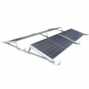 Sistem montaj, structura prinderi 10 panouri solare Est-Vest din otel galvanizat cu profil triunghiular 1700mm