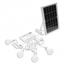 Sistem pentru iluminat cu 4 becuri LED, panou solar 9V/12W si 1xUSB incarcare telefon Breckner Germany