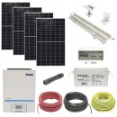 Sistem solar fotovoltaic monofazic ON/OFF-GRID 3KW cu 10 panouri 380W prindere pe acoperis de tabla