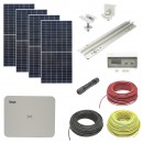 Sistem solar fotovoltaic trifazic, prosumator ON-GRID 5KW cu 12 panouri fotovoltaice Risen 450W prindere pe acoperis de tabla