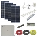 Sistem solar fotovoltaic trifazic, prosumator ON-GRID 5KW cu 12 panouri fotovoltaice Risen 450W prindere pe acoperis de tigla