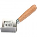 Spaclu inox colt interior 80x60x60mm, maner lemn