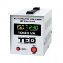 Stabilizator de tensiune automat Ted Electric TED-AVR1000L, 1KA / 600W, Unda sinusoida pura