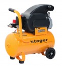 Stager Air 20D24 compresor aer, 24L, 8bar, 200L/min, monofazat, angrenare directa - 6960270410234