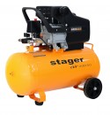 Stager Air 20D50 compresor aer, 50L, 8bar, 200L/min, monofazat, angrenare directa - 6960270410241