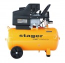 Stager Air 20D50 compresor aer, 50L, 8bar, 200L/min, monofazat, angrenare directa - 6960270410241