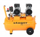 Stager Air 27DS50 compresor aer, 50L, 8bar, 270L/min, monofazat, angrenare directa, silentios - 6960270410265