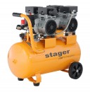 Stager Air 27DS50 compresor aer, 50L, 8bar, 270L/min, monofazat, angrenare directa, silentios - 6960270410265