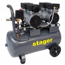 Stager HM0.75x2JW/50 compresor aer, 50L, 8bar, 330L/min, monofazat, angrenare directa, silentios - 6960270410043