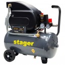 Stager HM2024F compresor aer, 24L, 8bar, 200L/min, monofazat, angrenare directa - 6960270410050
