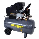 Stager HM2050B compresor aer, 50L, 8bar, 200L/min, monofazat, angrenare directa - 6960270410067