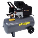 Stager HM2050B compresor aer, 50L, 8bar, 200L/min, monofazat, angrenare directa - 6960270410067