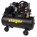 Stager HMV0.6/200-10 compresor aer, 200L, 10bar, 600L/min, trifazat, angrenare curea - 6960270410128