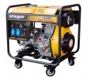 Stager YDE6500E Generator open frame 4.5kW, monofazat, diesel, pornire la cheie - 6960270420301