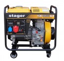 Stager YDE6500E3 Generator open frame 5.5kW, trifazat, diesel, pornire la cheie - 6960270420318
