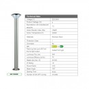 Stalp iluminat exterior Bambu-4, LED, max 9W, Inox, 684 lm, IP44, 4000K, inaltime 500mm