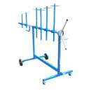 Stand rotativ mobil vopsire elemente caroserie auto cu 6 brate reglabile
