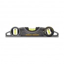 Stanley 0-43-609 Nivela magnetica Fatmax Torpedo, aluminiu, 250 mm, 3 fiole