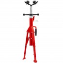 Suport cu role pentru tevi, Cap in V, Portabil, Pliabil, capacitate 1140 kg, Inaltime reglabila 71-131 cm