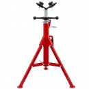 Suport cu role pentru tevi, Cap in V, Portabil, Pliabil, capacitate 1140 kg, Inaltime reglabila 71-131 cm