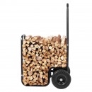 Suport de lemne carucior cu husa, Vivatechnix, 2 x roti, max 590 kg, Otel, 183.5x36.2x122 cm