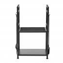 Suport de lemne pentru seminee, 2 x niveluri, Vivatechnix 455 × 330 × 765 mm, Otel, Negru