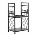 Suport de lemne pentru seminee, 2 x niveluri, Vivatechnix 455 × 330 × 765 mm, Otel, Negru