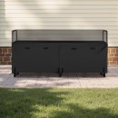 Suport de lemne pentru seminee, Vivatechnix 2570 × 360 × 1170 mm, Otel, Negru, Husa impermeabila