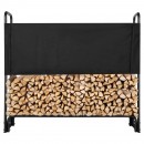 Suport de lemne pentru seminee/sobe, Vivatechnix 1321 x 360 x 1170 mm, Otel, Negru, Husa impermeabila