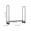 Suport de lemne pentru seminee/sobe, Vivatechnix 1321 x 360 x 1170 mm, Otel, Negru, Husa impermeabila