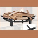 Suport de lemne pentru semineu sau vatra de foc, Vivatechnix diametru 638 mm, Otel, Negru 