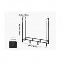Suport de lemne, Vivatechnix 1220 × 320 × 1180 mm, Otel, Negru, Husa impermeabila
