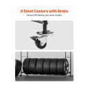 Suport mobil pentru 12 anvelope, 4 x roti, 1585 x 570 x 1520 mm, max 180 kg, 2 rafturi cu inaltime ajustabila, Otel