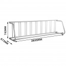 Suport pentru 9 biciclete, demontabil, Otel galvanizat, 283.5 x 67.3 x 74.3 cm