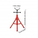 Suport pentru tevi cu cap in V, capacitate 1/8-12, Portabil, Inaltime reglabila 610-1067 mm, capacitate 1134 kg