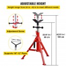 Suport pentru tevi cu cap in V, capacitate 1/8-12, Portabil, Inaltime reglabila 610-1067 mm, capacitate 1134 kg