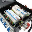 Tablou grup prize organizare santier portabil 2x415V/16A, 2x415V/32A, 4x250V/16A, 370x340x330mm IP44/54 SUNTREE