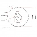 Taler crestat disc independent D=565x4 patrat 6x13.8 6,95 kg