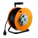 Tambur cablu, cadru metalic, Home HJR 10-30, 4 prize cu împământare, 30m, 3x1.5 mmp, IP44