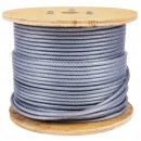 Tambur cablu otel zincat Micul Fermier, plastifiat, diametru 4-5.5mm, lungime 100m