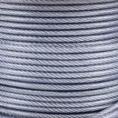 Tambur cablu otel zincat Micul Fermier, plastifiat, diametru 4-5.5mm, lungime 100m