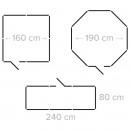 Tarc modular pentru caini 8 panouri 80x100 cm rebel ani