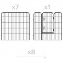Tarc modular pentru caini 8 panouri 80x80 cm rebel anim
