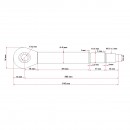 Tija cilindru hidraulic fi45x565 pentru Tractor Forestier
